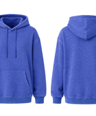 Royal Blue Acid Wash Pullover Hoodie B2B Low MOQ Manufacturer