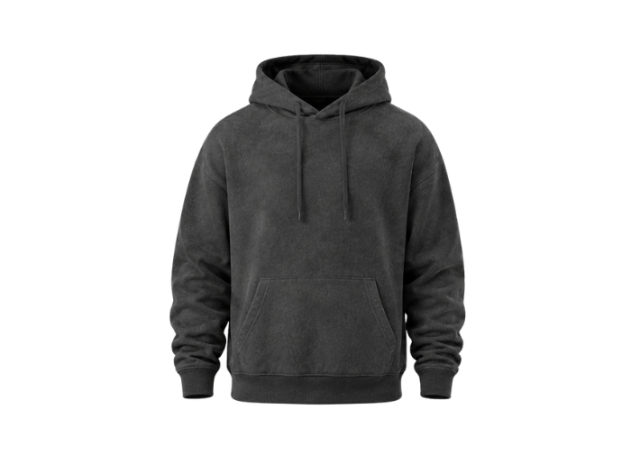 Personalize Pullover Hoodie Charcoal Black Acid Wash B2B