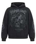 Personalize Black DTG Graphic Pullover Hoodie B2B Low MOQ Manufacturer