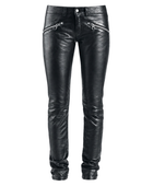 Women’s Leather Pants Black with Zipper Pocket Detail | B2B Low MOQ