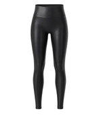 Women’s Faux Leather Leggings Black with High Rise Waist | B2B Low MOQ