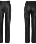 Leather Barrel Leg Pants Black | B2B Low MOQ