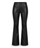 Women’s Faux Leather Kick Flare Pants Black | B2B Low MOQ