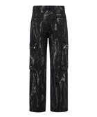 Custom Black White Acid Wash Cargo Pants B2B Low MOQ Manufacturer