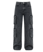 B2B Barrel-Leg Acid Wash Cargo Pants Custom