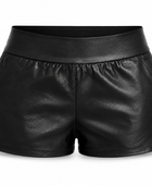 Women’s Faux Leather Relaxed Shorts Black | B2B Low MOQ