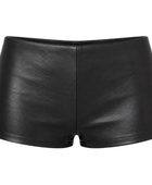 Women’s Faux Leather Micro Shorts Black | B2B Low MOQ