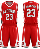 Red Basketball Uniform – Wholesale Bulk Team Kit, Low MOQ, B2B Performance Apparel