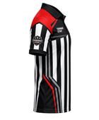 Custom Ping Pong Referee Polo – Black White Striped Tournament Shirt for Wholesale Buyers