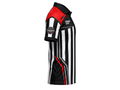 Custom Ping Pong Referee Polo – Black White Striped Tournament Shirt for Wholesale Buyers
