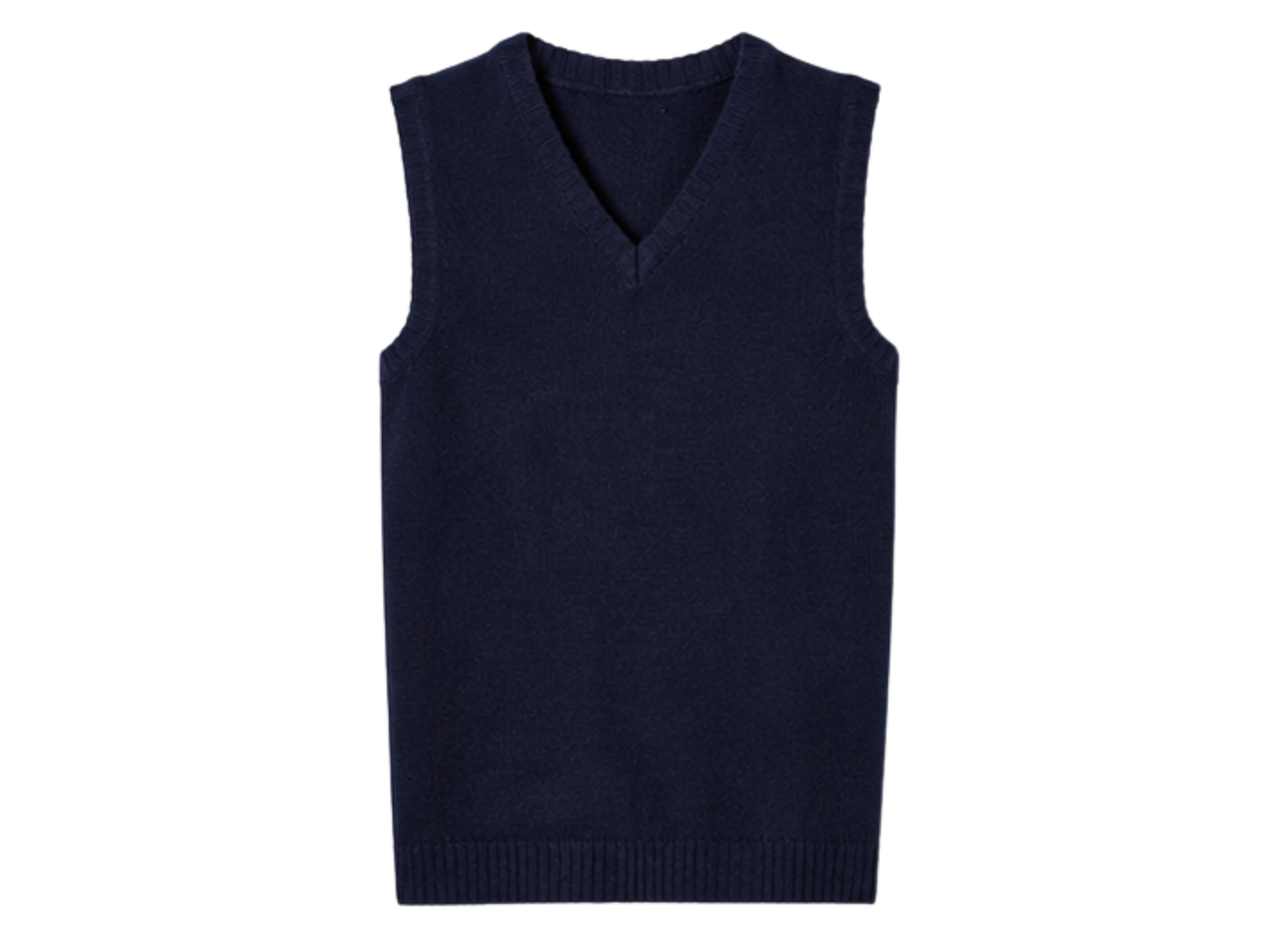 School V-Neck Sweater Vest Navy Blue | B2B Low MOQ Wholesale Manufacturer