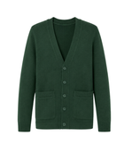 School V-Neck Sweater Cardigan Forest Green | B2B Low MOQ Wholesale Manufacturer