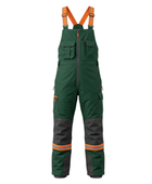 B2B Ski Wear Winter Bib Overall Green/Orange B2B Winter Manufacturer