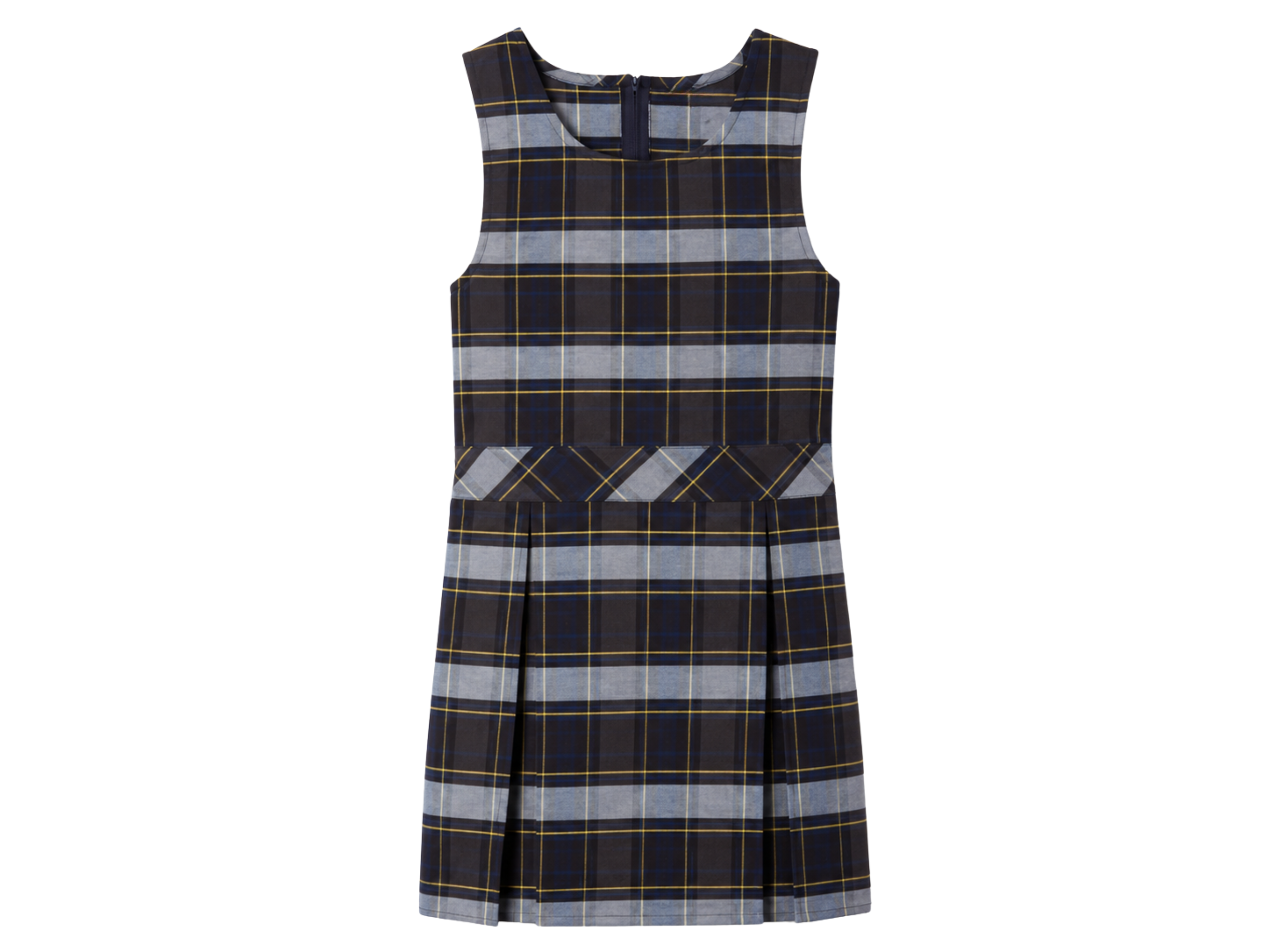 School Plaid Box Pleat Jumper Black Grey White | B2B Low MOQ Wholesale