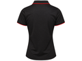 Ladies Contrast Pique Polo Shirt Black and Red | B2B Low MOQ Hospitality Workwear Manufacturer