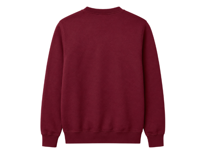 Mechanic Classic Sweatshirt – Low MOQ B2B Plain Workwear Pullover in Burgundy front design preview