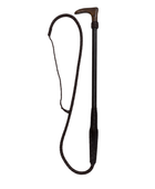 Curved Handle Hunting Leather Whip – Black Brown | B2B Low MOQ