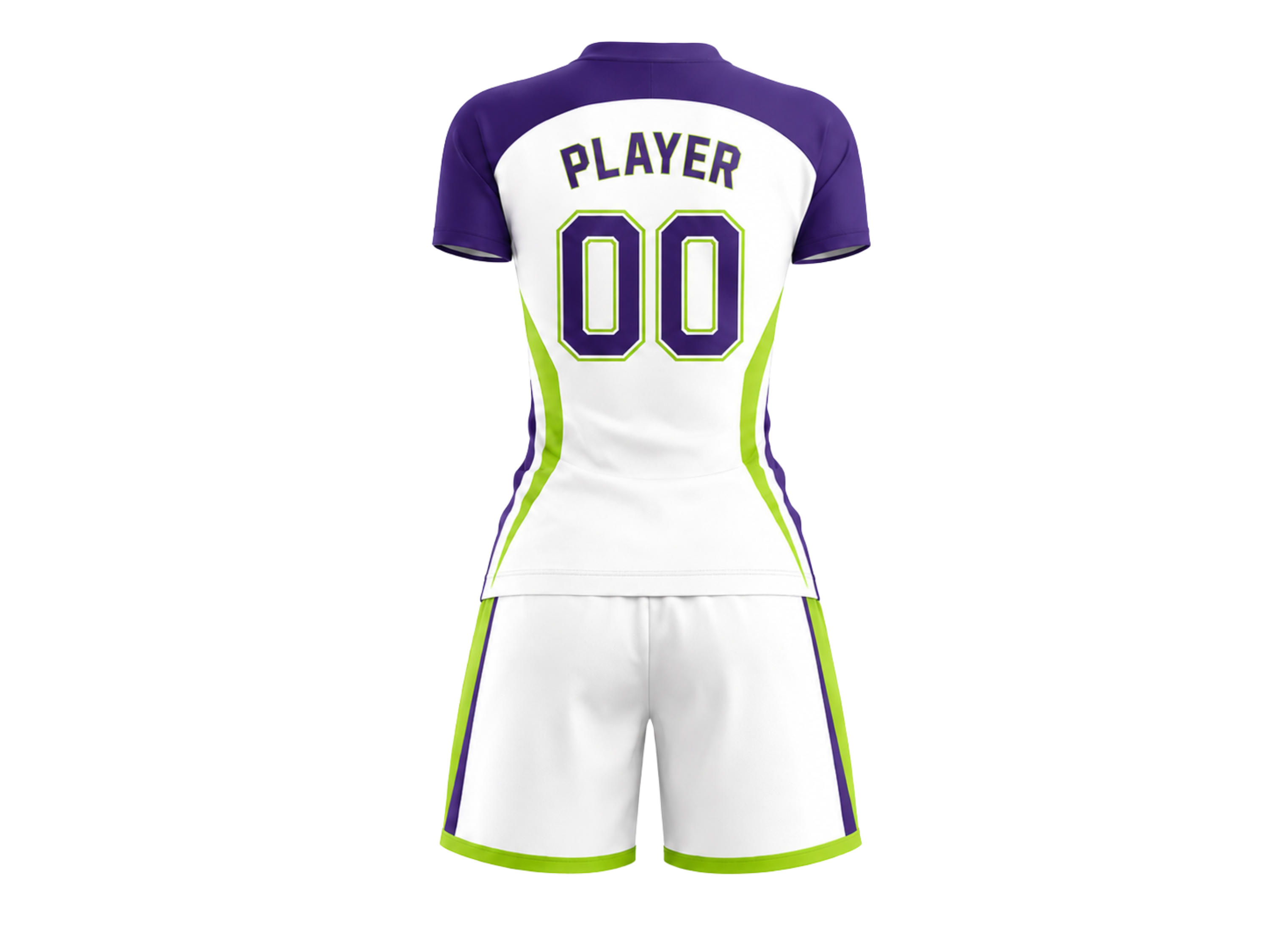 Custom White Girls Flag Football Uniform – Short Sleeve Jersey & Pants Set