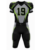 Wholesale Black and Lime Green American Football Uniform Set – Polyester