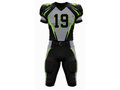 Wholesale Black and Lime Green American Football Uniform Set – Polyester