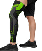 Custom Black Green Rugby Full Leg Sleeve | Wholesale Team Compression Sleeve