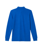 Custom School Uniform Long Sleeve Polo Shirt Blue B2B
