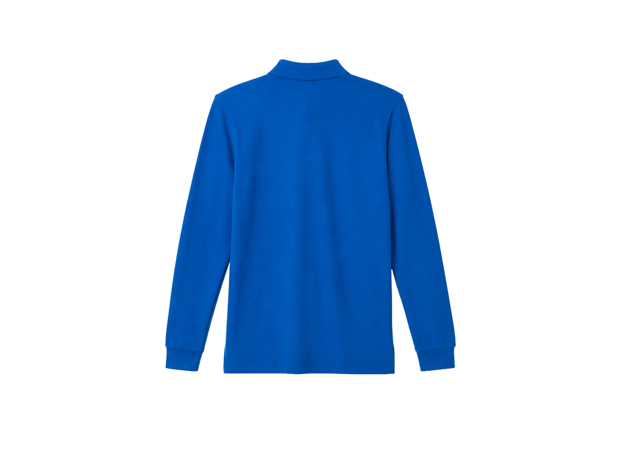 Custom School Uniform Long Sleeve Polo Shirt Blue B2B