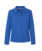School Long Sleeve Fitted Picot Collar Polo Royal Blue | B2B Low MOQ Wholesale