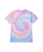 Tie Dye T Shirt Pastel Pink Blue and White Spiral Design | B2B Low MOQ