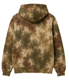 Tie Dye Half Zip Hoodie Olive Brown and Beige All Over Design | B2B Low MOQ