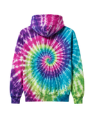 Tie Dye Full Zip Hoodie Multicolour Spiral Design | B2B Low MOQ