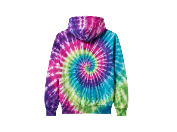 Tie Dye Full Zip Hoodie Multicolour Spiral Design | B2B Low MOQ