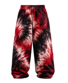 Tie Dye Baggy Trousers Red Black and White All Over Design | B2B Low MOQ