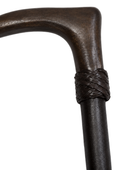 Curved Handle Hunting Leather Whip – Black Brown | B2B Low MOQ