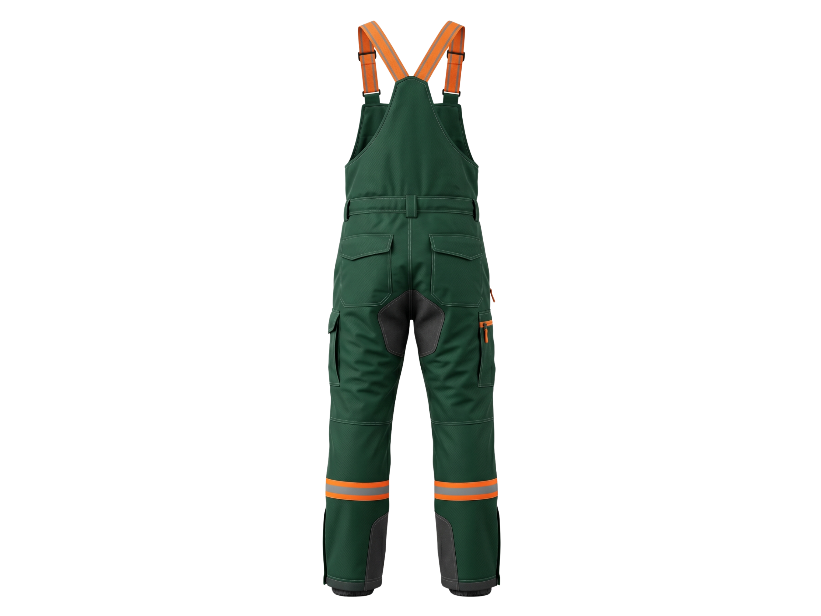 B2B Ski Wear Winter Bib Overall Green/Orange B2B Winter Manufacturer