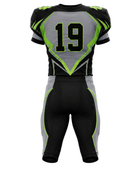 Wholesale Black and Lime Green American Football Uniform Set – Polyester