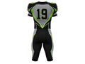 Wholesale Black and Lime Green American Football Uniform Set – Polyester