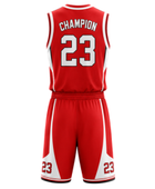 Red Basketball Uniform – Wholesale Bulk Team Kit, Low MOQ, B2B Performance Apparel