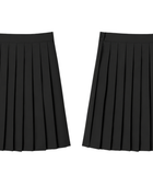 Wholesale Knee-Length Pleated School Uniform Skirt B2B