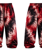 Tie Dye Baggy Trousers Red Black and White All Over Design | B2B Low MOQ