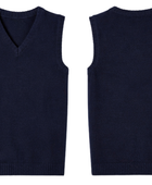 School V-Neck Sweater Vest Navy Blue | B2B Low MOQ Wholesale Manufacturer