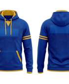 Skiwear Pullover Hoodie Blue/Yellow B2B Low MOQ Winter Manufacturer