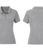 School Short Sleeve Fitted Stretch Piqué Polo Light Grey | B2B Low MOQ Wholesale