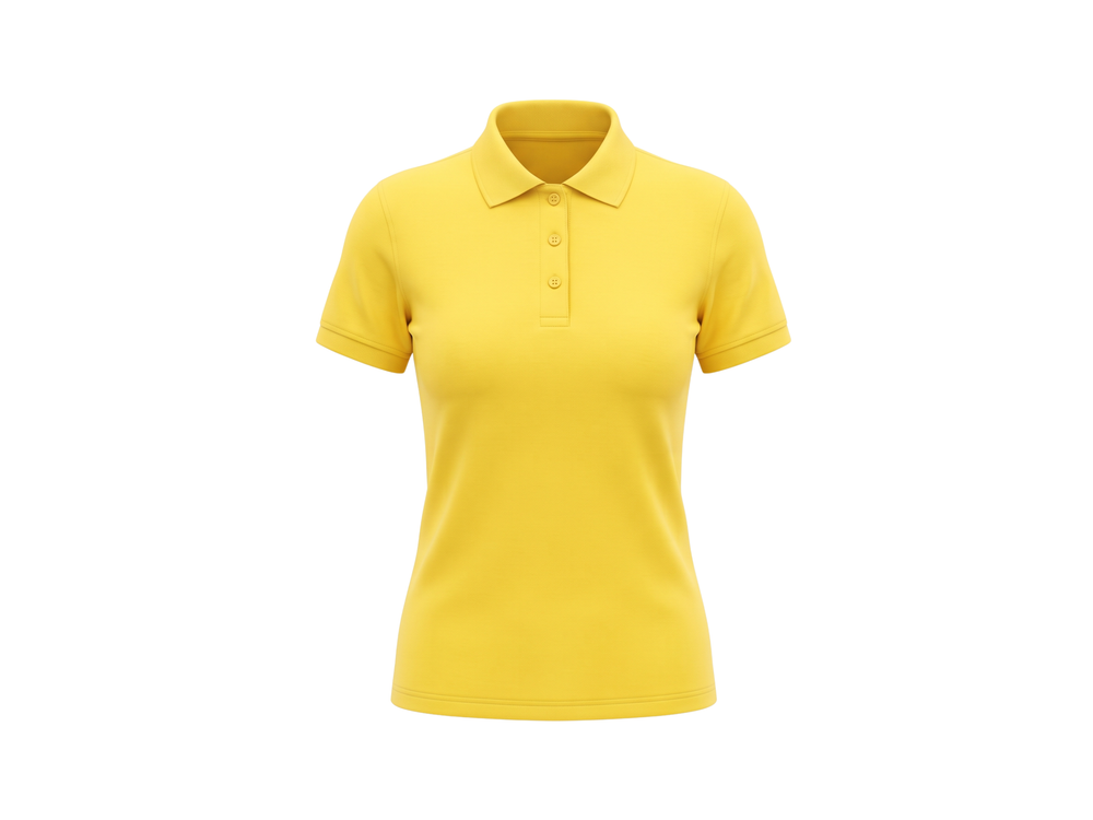 Women’s Yellow School Polo Shirt B2B School Uniform Manufacturer front design preview