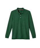 School Uniform Long Sleeve Polo Shirt Dark Green B2B