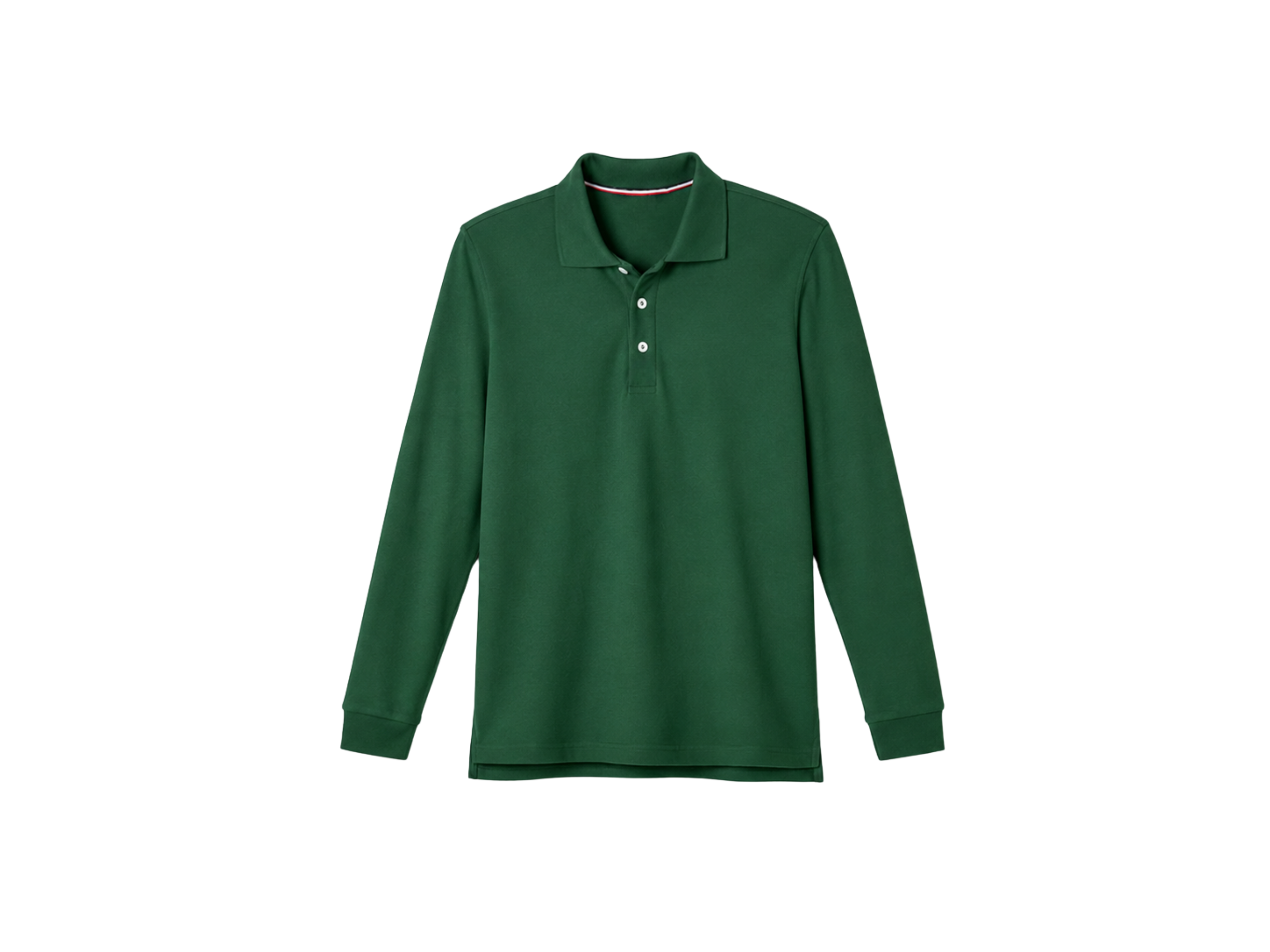 School Uniform Long Sleeve Polo Shirt Dark Green B2B