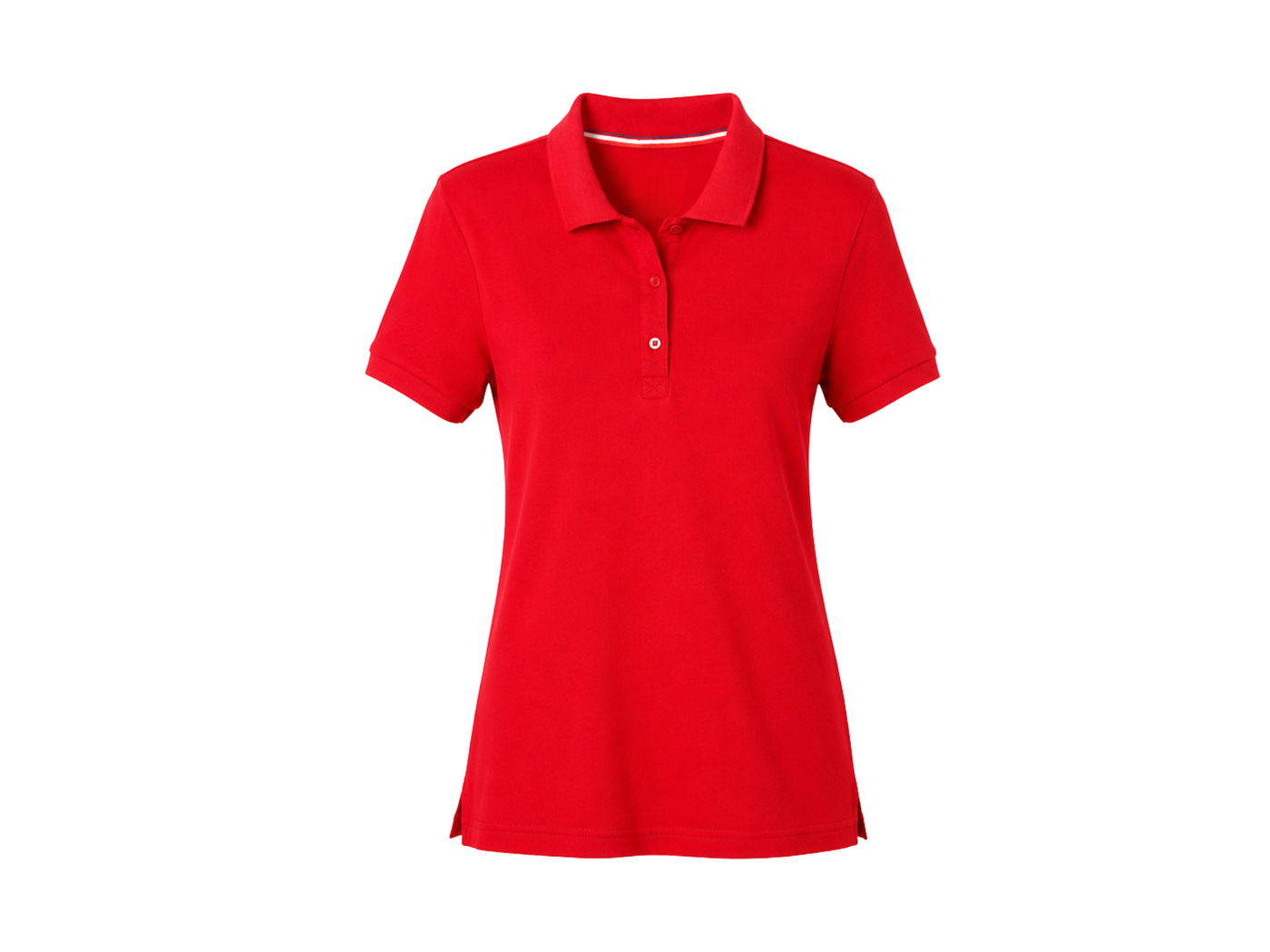 School Short Sleeve Fitted Stretch Piqué Polo Red | B2B Low MOQ Wholesale