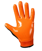Custom Orange Black American Football Gloves | Wholesale Team Gloves for Bulk Orders