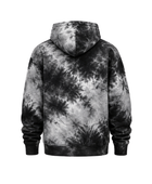 Tie Dye Full Zip Hoodie Black Grey and White All Over Design | B2B Low MOQ