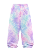 Tie Dye Baggy Trousers Pastel Lavender Pink and Aqua Design | B2B Low MOQ